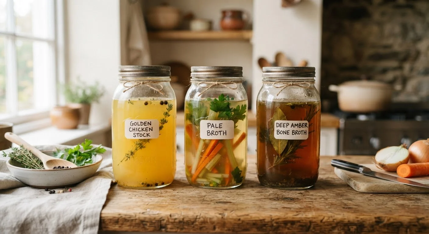 Stock, Broth, and Bone Broth — What the Labels Actually Mean